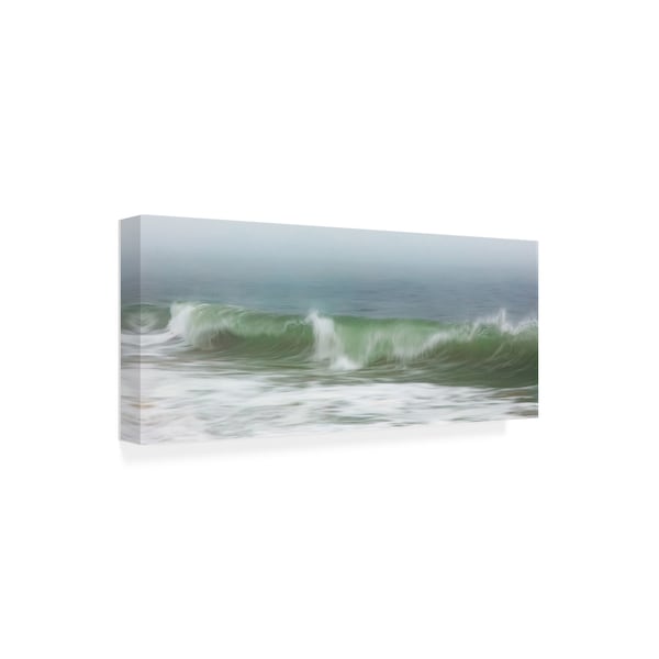 Katherine Gendreau 'Surfside Beach In Fog' Canvas Art,8x19